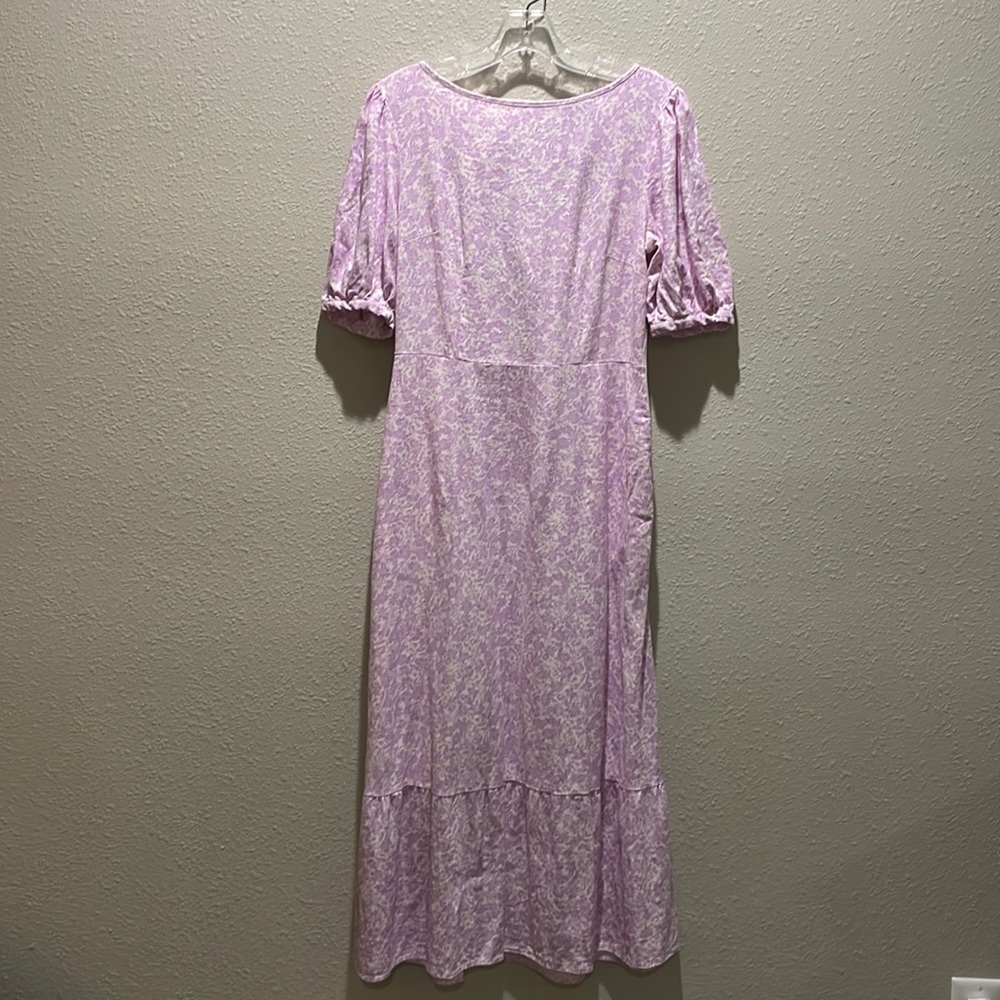 Linen blend maxi dress